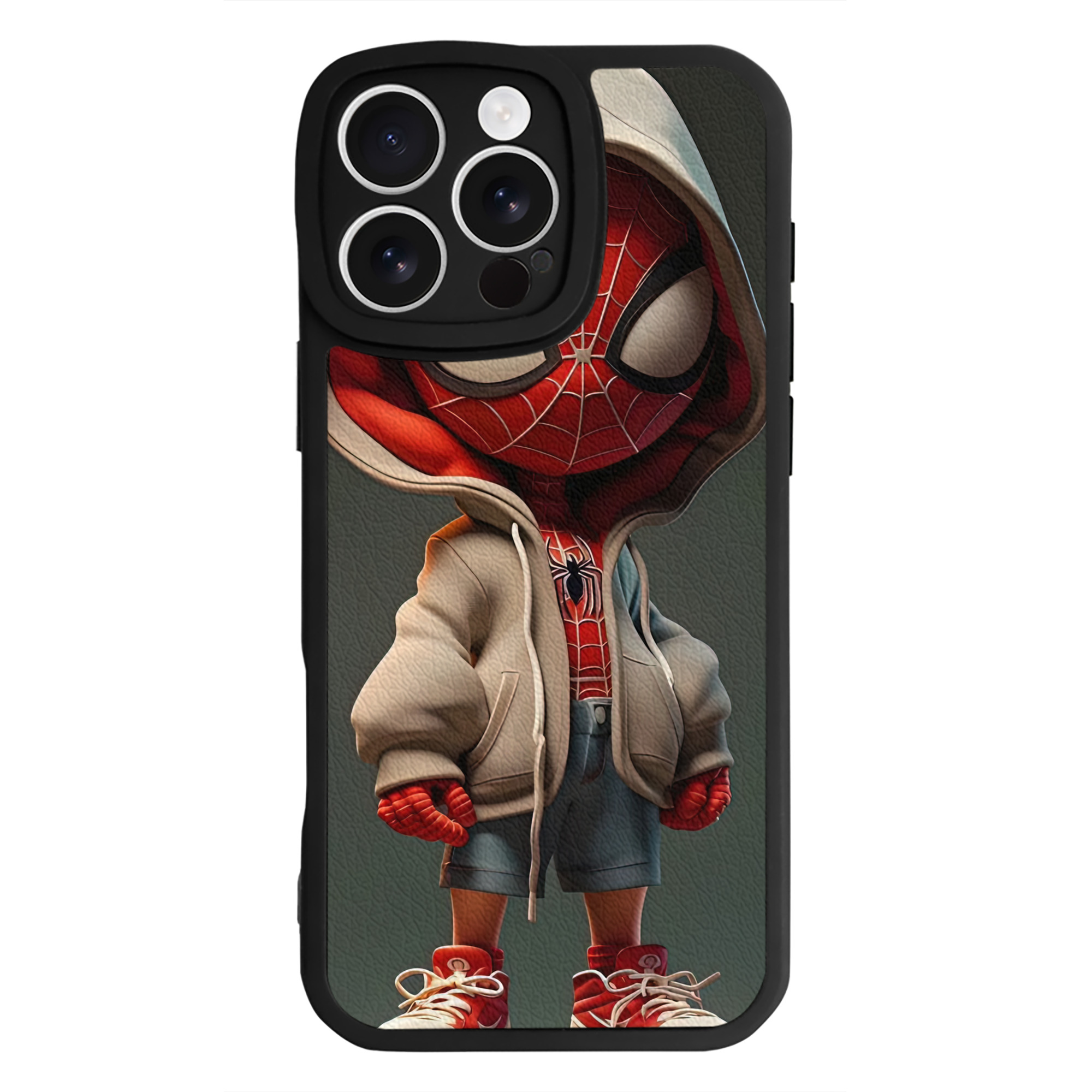 （画像用） Spider Man スパイダーマン 【iPhone 16シリーズ対応】シリコンスマホケース（レザー調） 材質：シリコン